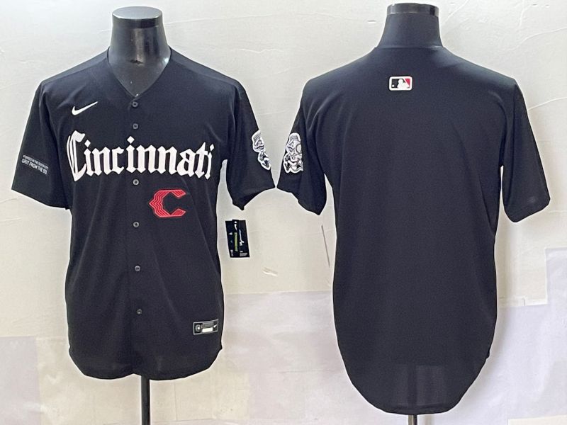 Men 2025 Cincinnati Reds Blank Black Five generations Joint Name Nike MLB Jersey style 5
